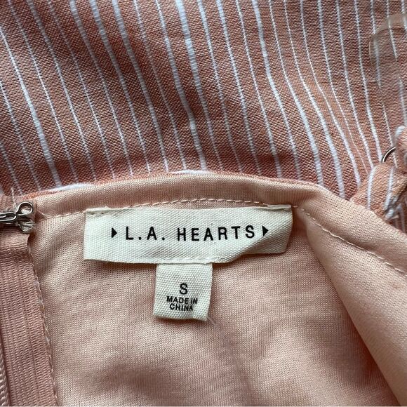 LA Hearts PEACHY Orange White Stripe Cutout Mini Dress Sz S new with tag🏷 - Picture 7 of 12